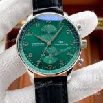New Mode Copy IWC Portuguese Automatic Watch Green Dial